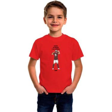 Imagem de Camiseta Infantil Artilheiro da Nação - NovoManto, Vermelho, 12
