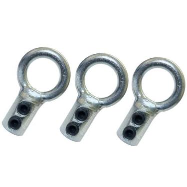 Imagem de Terminal de Reparo Argola Cabo de Aço Academia - 3 Unidades - FamaFit