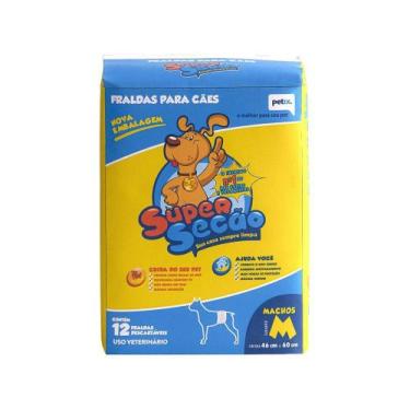 Imagem de Fralda Descartável para Cachorro Macho M - Petix Super Secão 12 Unidad
