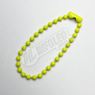 Imagem de Correntinha de Bolinhas 10cm Neon Amarelo (Corrente) - 10 unidades - S