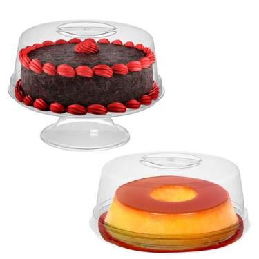 Imagem de Kit 2 Porta Bolos Pequeno C/Pedestal 2Porta Bolos S/Pedestal - 3T