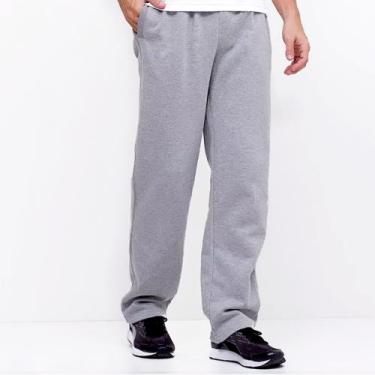 Imagem de Calça Moletom Unissex Flanelada Algodão com bolsos - Chega Mais, Cinza