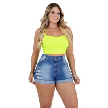 Imagem de Short Feminino Jeans Cós Alto: esbanje elegância. - Fortaleza Jeans, 3