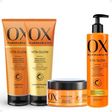 Imagem de Kit Ox Mari Maria Hair Vita Glow: Shampoo, Condicionador, Máscara e Leave-In