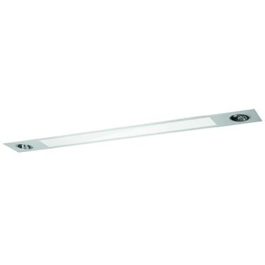 Imagem de Luminária de Teto Embutir Retangular Metal e Plástico Branco Bivolt