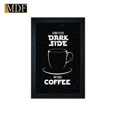 Imagem de Quadro Decorativo Moldura Pintada Gel Come To The Dark Side 30x20 Mdf 