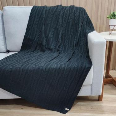 Imagem de Manta Sofa Trico Decorativa 150x90cm Usufruto Tricot c3, CHUMBO
