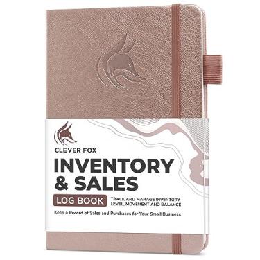 Imagem de Clever Fox Livro de registro de inventário e vendas para pequenas empresas - inventário, vendas e contador de rastreamento de equilíbrio - Caderno rastreador para compras, vendas e pedidos - Sem data, capa dura, A5, 5,8 x 8,3 polegadas (ouro rosa)