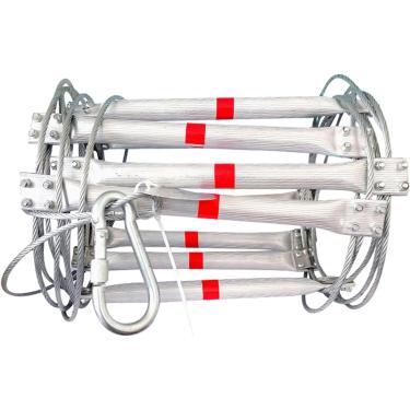 Imagem de Escada de fuga de incêndio de emergência de 3 andares, escada dobrável de corda de fuga de incêndio de emergência Escada de segurança multifuncional para resgate de fuga, controle de incêndi