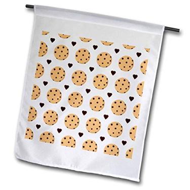 Imagem de 3dRose fl_335160_1 Bandeira, biscoitos e corações com gotas de chocolate