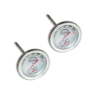 Imagem de Termômetro de forno e carne com sensor duplo SpitJack para cozinhar porco inteiro, porco, cordeiro e peru. Sonda de carne interna e externa para grelha, fumante, forno e cozinha (2 unidades)