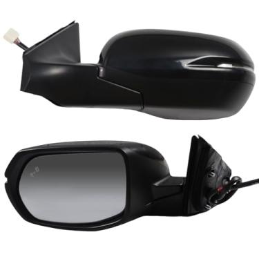 Imagem de Topraco Espelho lateral esquerdo do motorista adequado para Honda CRV 2017-2019 Retrovisor retrovisor preto POWER|SIGNAL|HEAT|Com monitor de ponto cego (Partslink HO1320318)