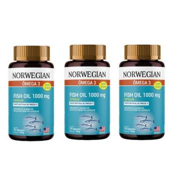 Imagem de Omega 3 Norwegian 120 capsulas kit com 3 unidades - Sidney oliveira