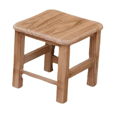 Imagem de Bothyi Banqueta de madeira para pés, banco pequeno para lazer, jardim, expositor, banco, apoio para os pés, para banheiro, casa, sala de estar, dormitório, 26cmx26cmx24cm