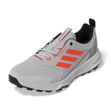 Imagem de adidas Tênis de corrida masculino Terrex Tracefinder Trail, Cinza traço/laranja semi impacto/cinza sólido, 40