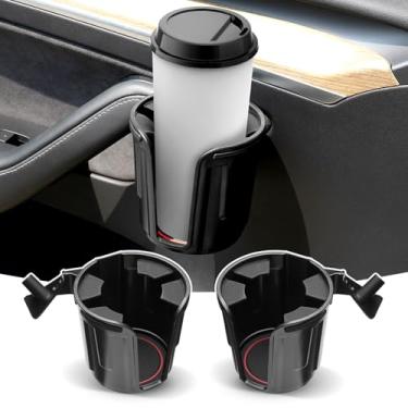 Imagem de Shademax Conjunto de 2 porta-copos de carro para Tesla Model Y 2020-2024 2025 porta-copos de porta com porta-copos de borracha compatível com Hydro Flasks de 946 ml, Yeti Ramblers 20/26/850.5 g,