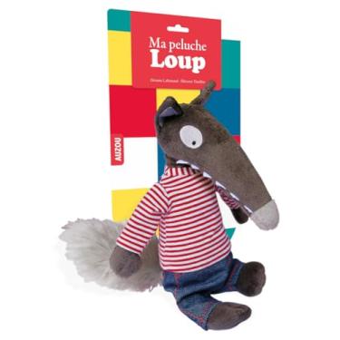 Imagem de MA PELUCHE LOUP HABILLÉE - MARINIÈRE ET JEAN