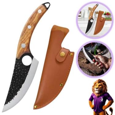 Imagem de Faca Artesanal Damasco Inox Cutelo Gourmet Profissional 6 Polegadas Ca