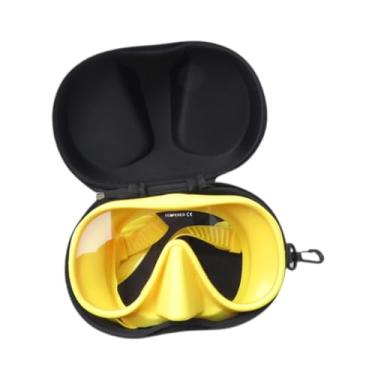 Imagem de Colaxi Máscara de adultos para livre, máscara de mergulho, portátil, acessórios Snorkel Goggles, com tampa do nariz para mergulho, praia, verão , Amarelo