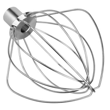 Imagem de K45WW Acessório de batedor de arame de aço inoxidável para batedeira KitchenAid 4,5 e cabeça de inclinação de 5 QT, pode ser lavada na lava-louças