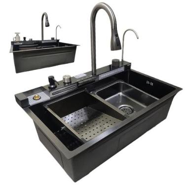 Imagem de Cuba Gourmet Inox Luxo Premium Inteligente Cozinha Torneira Painel Dig