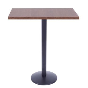 Imagem de Mesa Bistrô Zeta 111,50 cm (Altura) com Tampo em MDP Quadrado 80 cm Imbuia