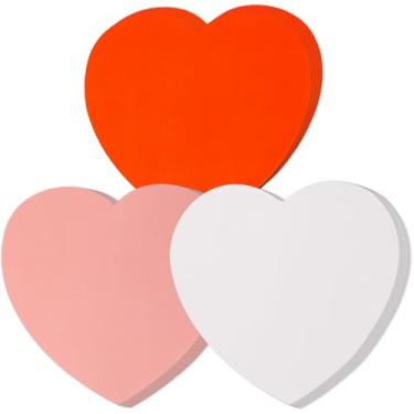 Imagem de MixTeach 72 Peças De Recortes De Coração De Dia Dos Namorados, Grande Coração De Papel Vermelho Rosa Branco, 6" Em Formato De Coração, Cartão De Papel, Coração Cortado Para Decoração De Quadro De A