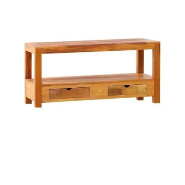 Imagem de Rack Ilha 2 Gavetas Natural Premium - Móveis Brasil