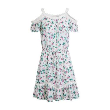 Imagem de Vestido Feminino Ciganinha Estampado Floral com Detalhes em Renda e El
