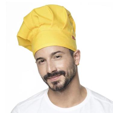 Imagem de Chapeu do Chef - Touca Mestre Cuca AMARELO Unisex Regulavel - Utensili