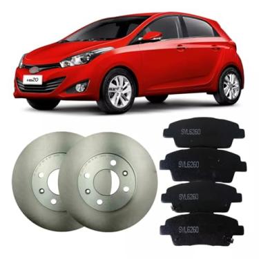Imagem de KIT DISCO E PASTILHA FREIO DIANTEIRA HB20 1.0 TODOS 1.0 TURBO 2013 EM DIANTE