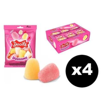 Imagem de 4 Caixas Mini Bala De Goma Docigoma Gurt 24Un 18G Docile