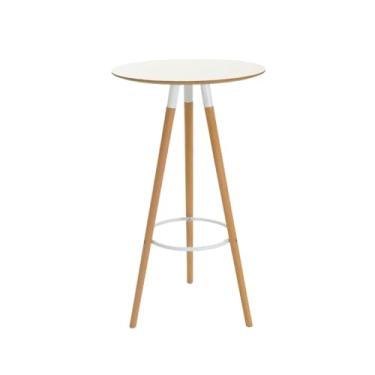 Imagem de Mesa Bistro Alta Eames Eiffel Charles Para Bancada Banquetas Gourmet Branca