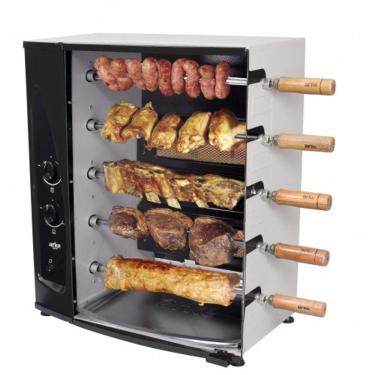 Imagem de Churrasqueira Assador 5 Espetos Rotativa Giratório 65 Cm Gás Gn Infravermelho Agr5 Bivolt - Arke