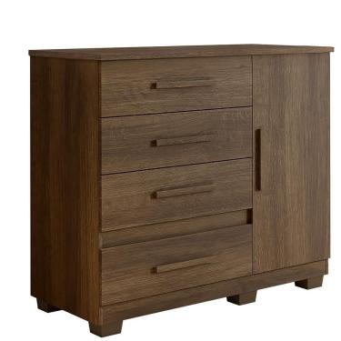 Imagem de Comoda New Florença Quarto Com 4 Gavetas E 1 Porta Imbuia Imbuia