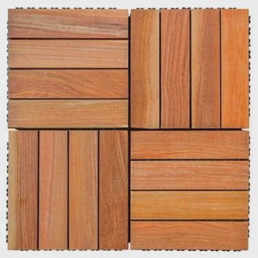 Imagem de Kit Deck em Placa de Madeira Modular Base Plástica 30x30cm com 25 Placas Madersilva