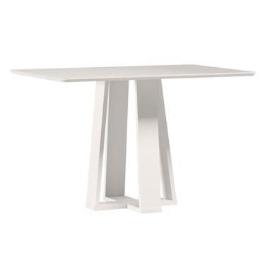 Imagem de Mesa de Jantar Rubi 120x80 cm com Vidro Off White – New Ceval