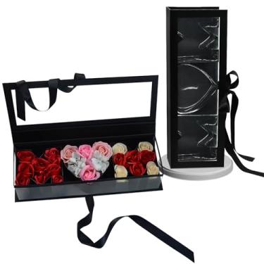 Imagem de Caixa de flores vazia para o dia das mães: caixas de papelão preenchíveis em forma de letras da mãe com fita e tampa para aniversário das mães, dia dos namorados, Natal, embalagem de joias de