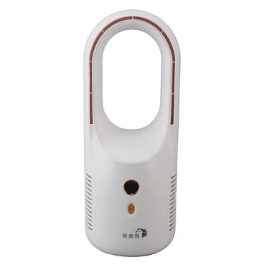 Imagem de Ventilador de Mesa Sem Lâmina - Ventilador de Resfriamento Portátil e Silencioso de 6 Velocidades Com Display de Energia, Carregamento USB Tipo C de 1800mAh para Casa, Quarto e