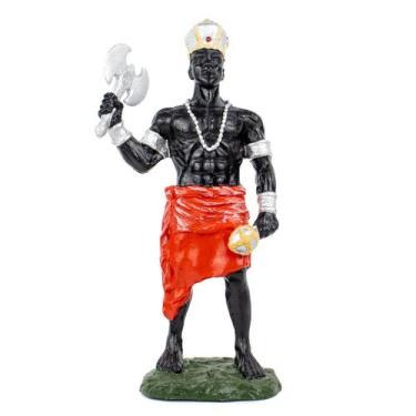 Imagem de Escultura Orixá Xangô Vermelho 26 cm Resina - Lua Mística - 100% Origi