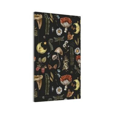 Imagem de Boho floral cogumelo 1 gangue placa de parede sem branco decorativa dispositivo não utilizado capa de tomada fantasia natural floresta bruxa lua fungo plugue elétrico soquete regulador de intensidade