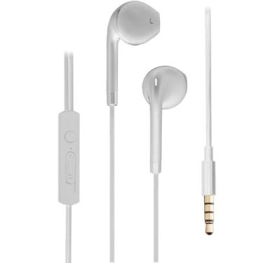 Imagem de Fone de Ouvido P2 Earbud 3ª Geração (Branco) - Som Intra-Auricular com Microfone Integrado. Compatível com Celulares, Tablets, Notebooks, PCs e Dispositivos de Áudio P2.