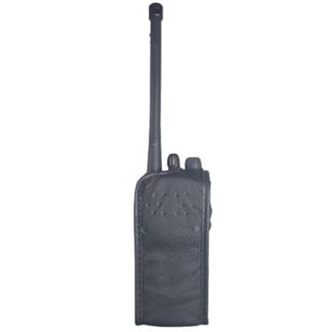 Imagem de Capa de Couro para Rádio Motorola EP-450/DEP-450, Sem Visor, com Alça, Preta