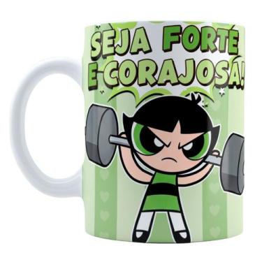 Imagem de Caneca 325ml Meninas Superpoderosas Seja Forte e Corajosa - LARANJA E 