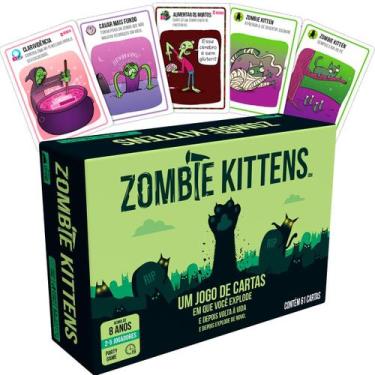 Imagem de Exploding Kittens Zombie Jogo De Cartas Galápagos Jogos Português Orig
