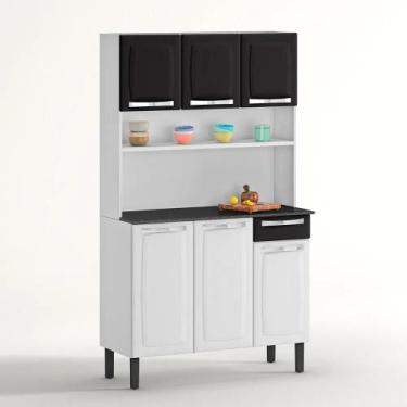 Imagem de Armário de Cozinha Compacto 6 Portas 1 Gaveta Itatiaia Rose de Aço 105