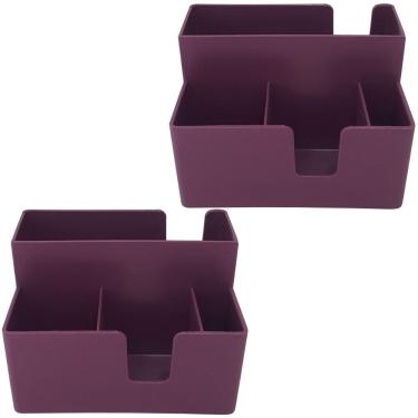 Imagem de Kit 2 Portas Sachês Guardanapos Açúcar Organizadores Multiuso Bancada Purple 