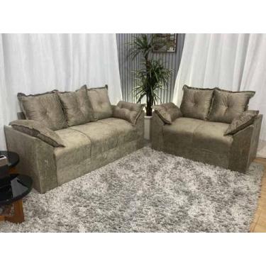 Imagem de Sofá 2 e 3 Lugares Confort Refúgio - Alpoim, Marrom Cappuccino, 2 e 3 