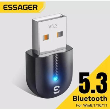Imagem de Adaptador Bluetooth USB ESSAGER 5.3 Até 5 Dispositivos