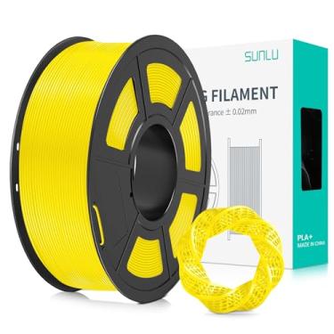 Imagem de SUNLU PLA Plus 3D Filament 1.75mm for 3D Printer & 3D Pens, 1KG (2.2LBS) PLA+ Filament Tolerance Accuracy +/- 0.02 mm, Yellow